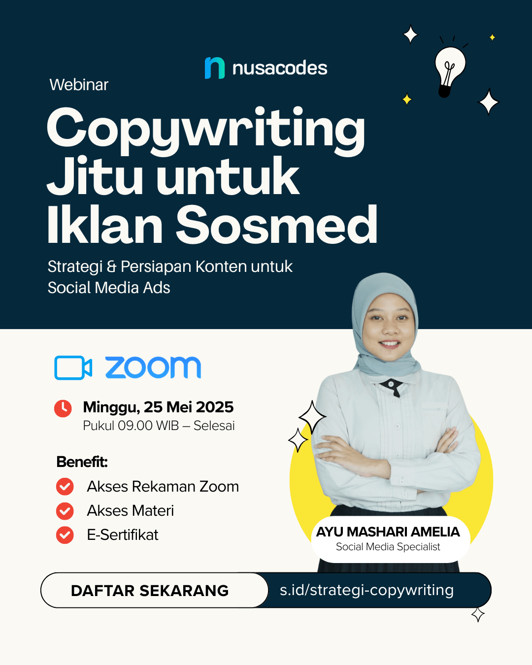 Webinar Strategi Copywriting dan Content Preparation Social Media Ads