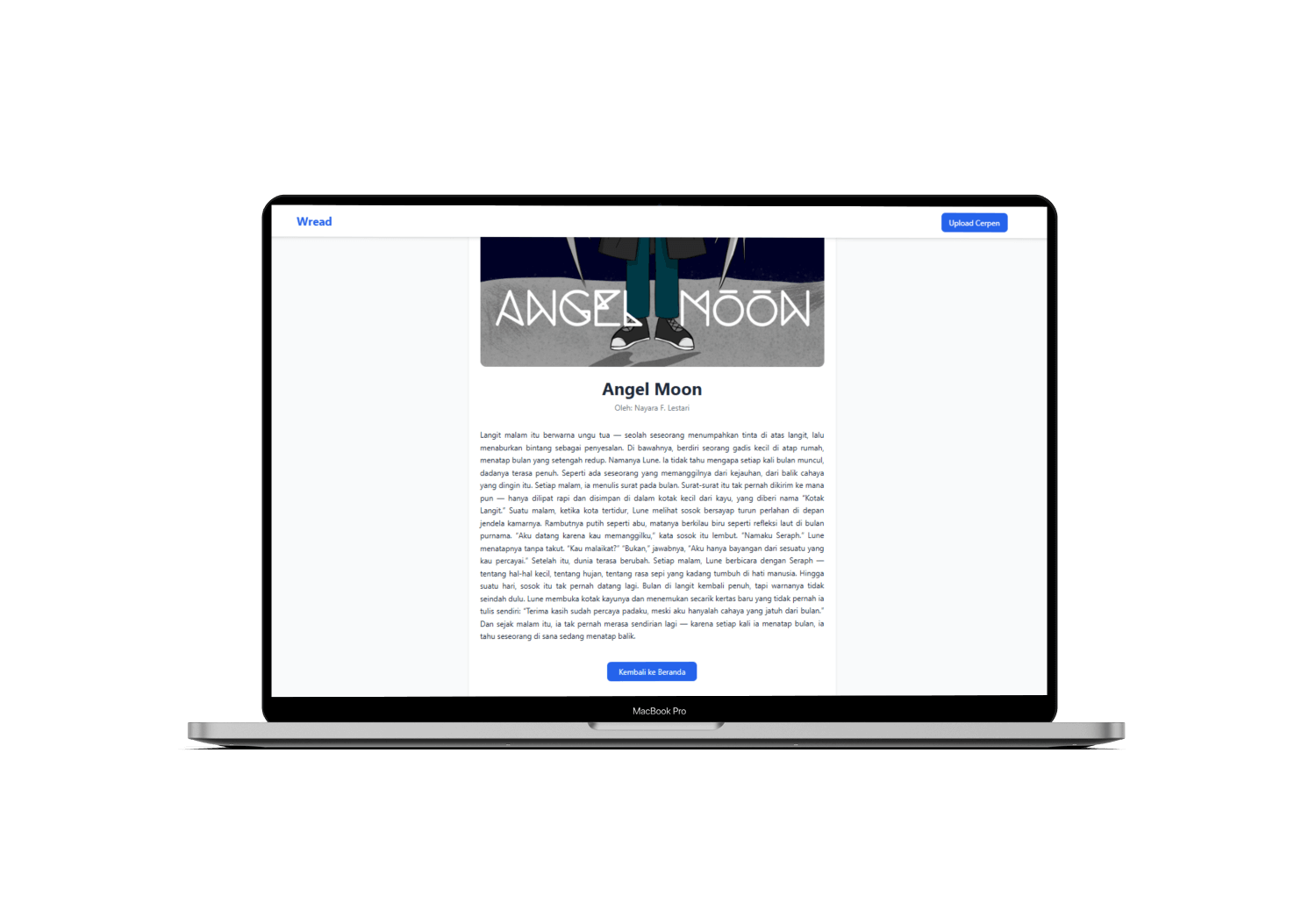 Wread: Website Listing Cerpen dengan Fitur Upload dan Baca Cerita Secara Langsung tambahan