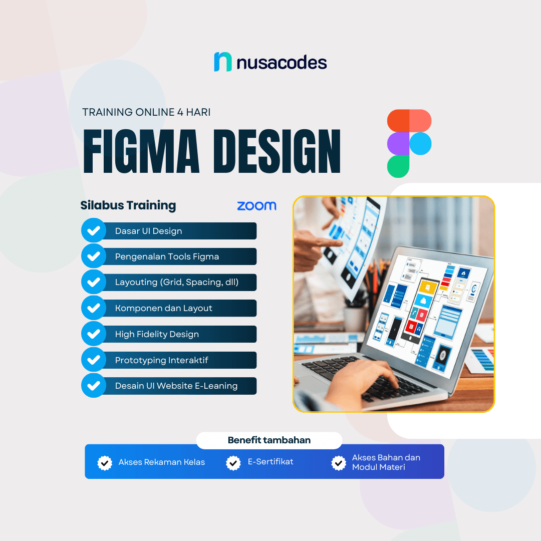 Training Figma, Belajar UI Design dengan Figma dari Dasar