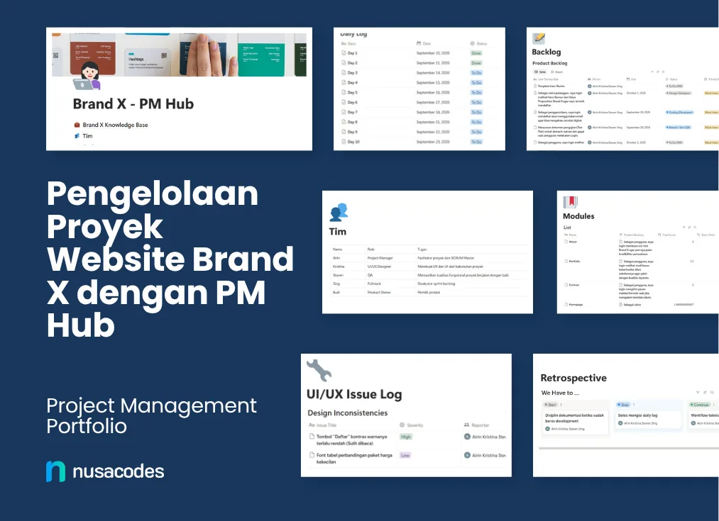 Final Project Bootcamp IT Project Management: Pengelolaan Proyek Website Brand X dengan PM Hub