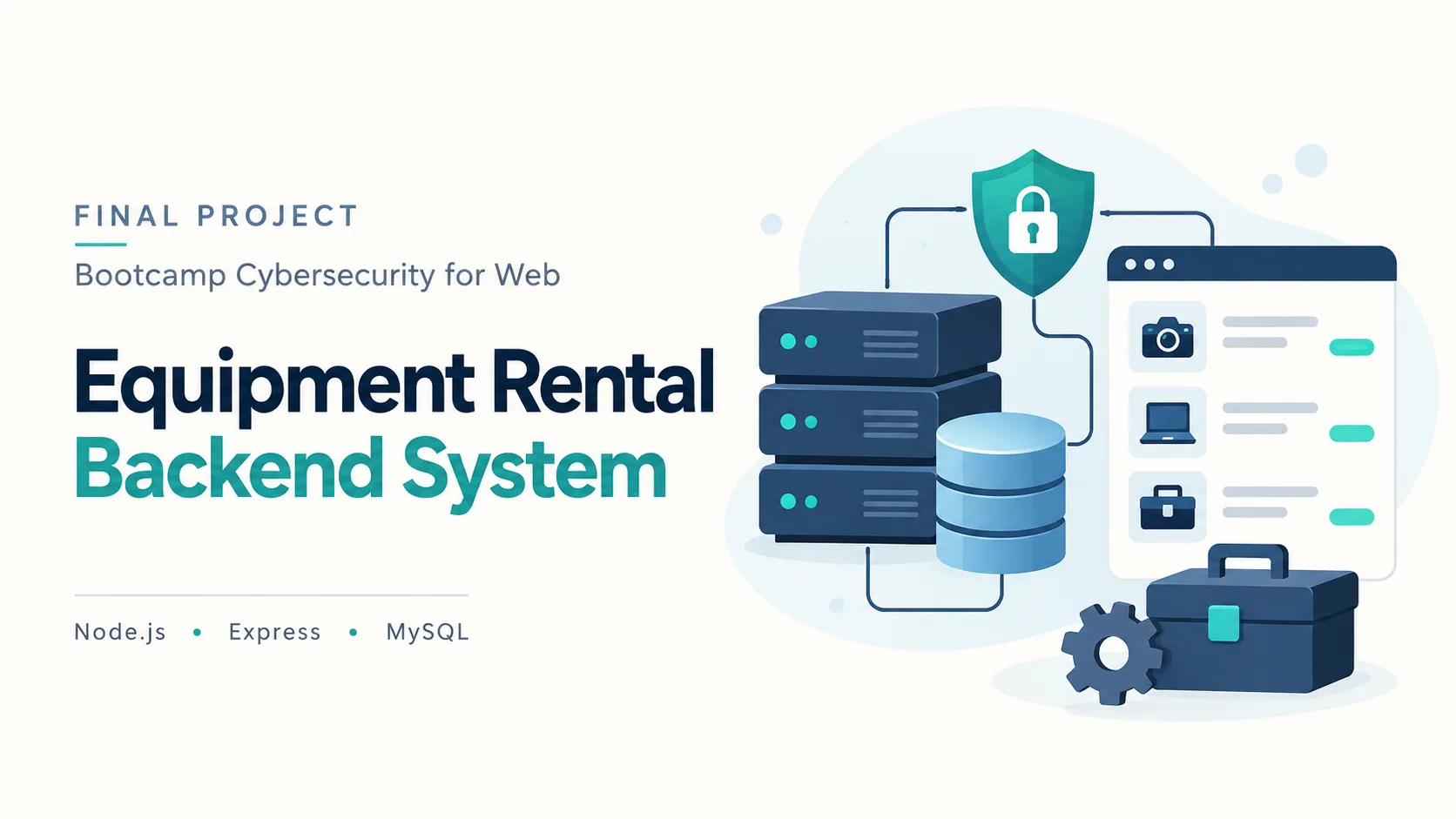 Final Project Bootcamp Cybersecurity for Web: Equipment Rental Backend System