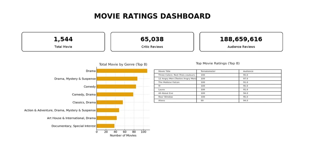 Analisis Perbandingan Rating Film oleh Kritikus dan Penonton Menggunakan Looker Studio