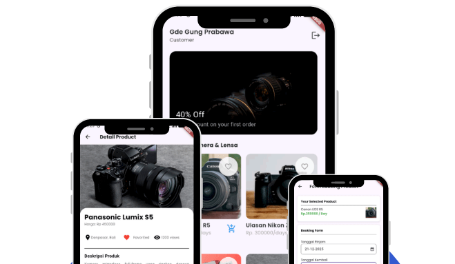 Lensure, Aplikasi Mobile Penyewaan Kamera