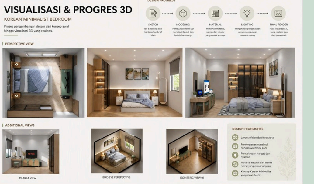 Final Project Bootcamp Desain Interior: Merancang Kamar Tidur dengan Konsep Modern Korean Styl tambahan