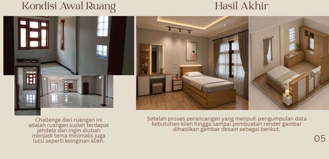 Final Project Bootcamp Desain Interior: Minimalist Bedroom dengan Storage Maksimal tambahan